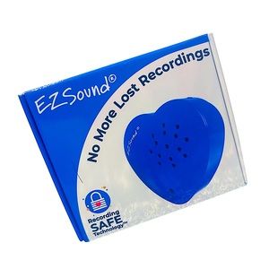INVITE BY VOICE - EZ Sound Blue Heart Shape Recorder 💙 - NWT